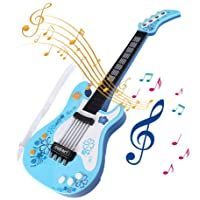 Los mejores  - Verano encantador Juguete multifuncional para guitarra baja para niños Juguete para instrumentos musicales ligeros para…
